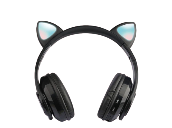 BEZPRZEWODOWE SŁUCHAWKI USZY KOTA KOCIE LED