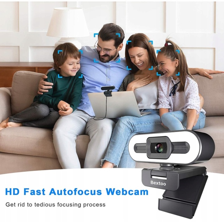 Bextoo Webcam 1080P Kamera internetowa - obrazek 4