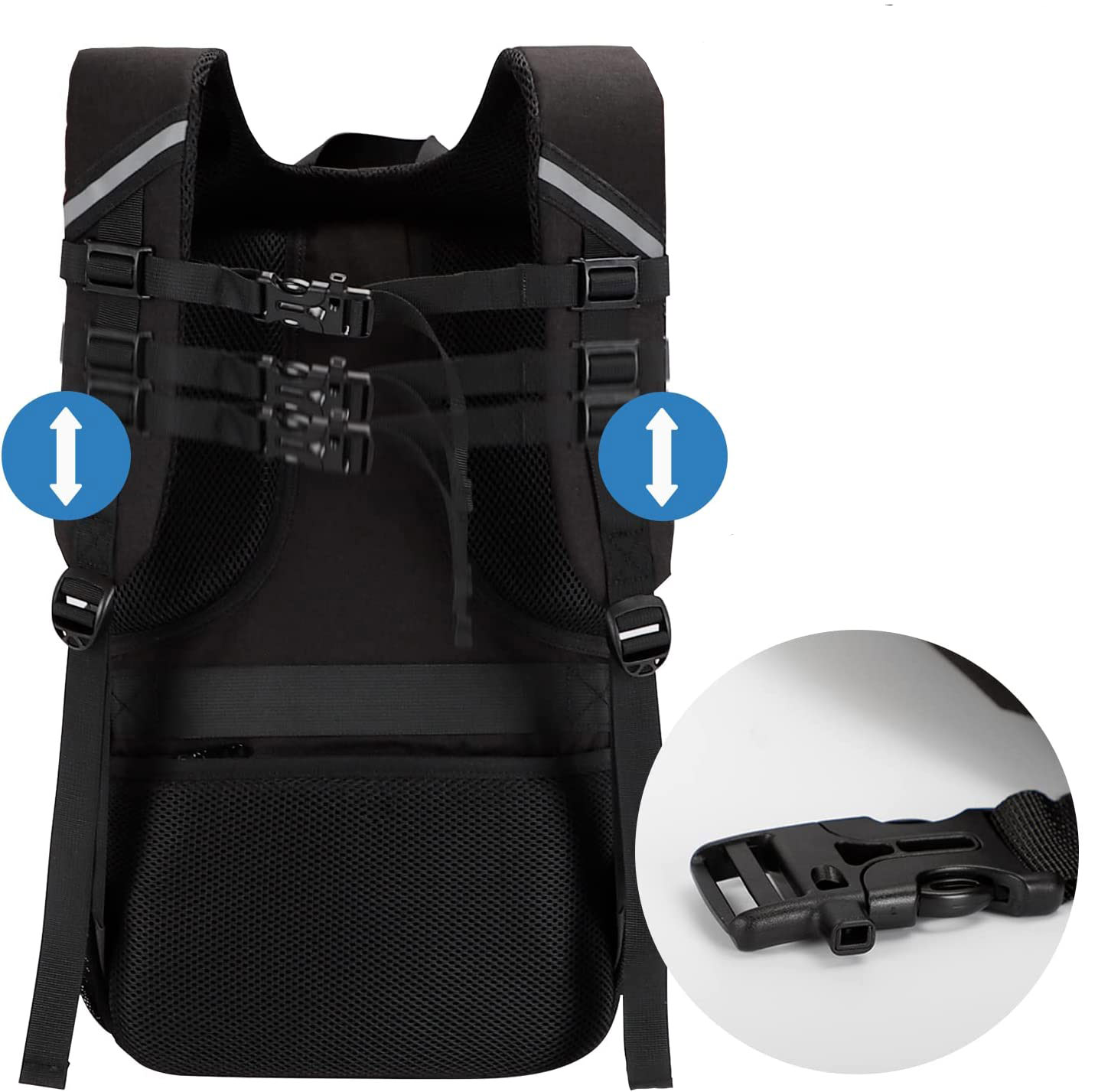 Antykradzieżowy czarny plecak z portem USB - obrazek 4