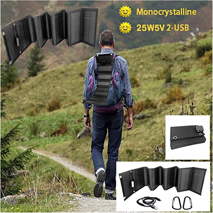 Podróżny panel słoneczny 5v/2,4 A składany - obrazek 2