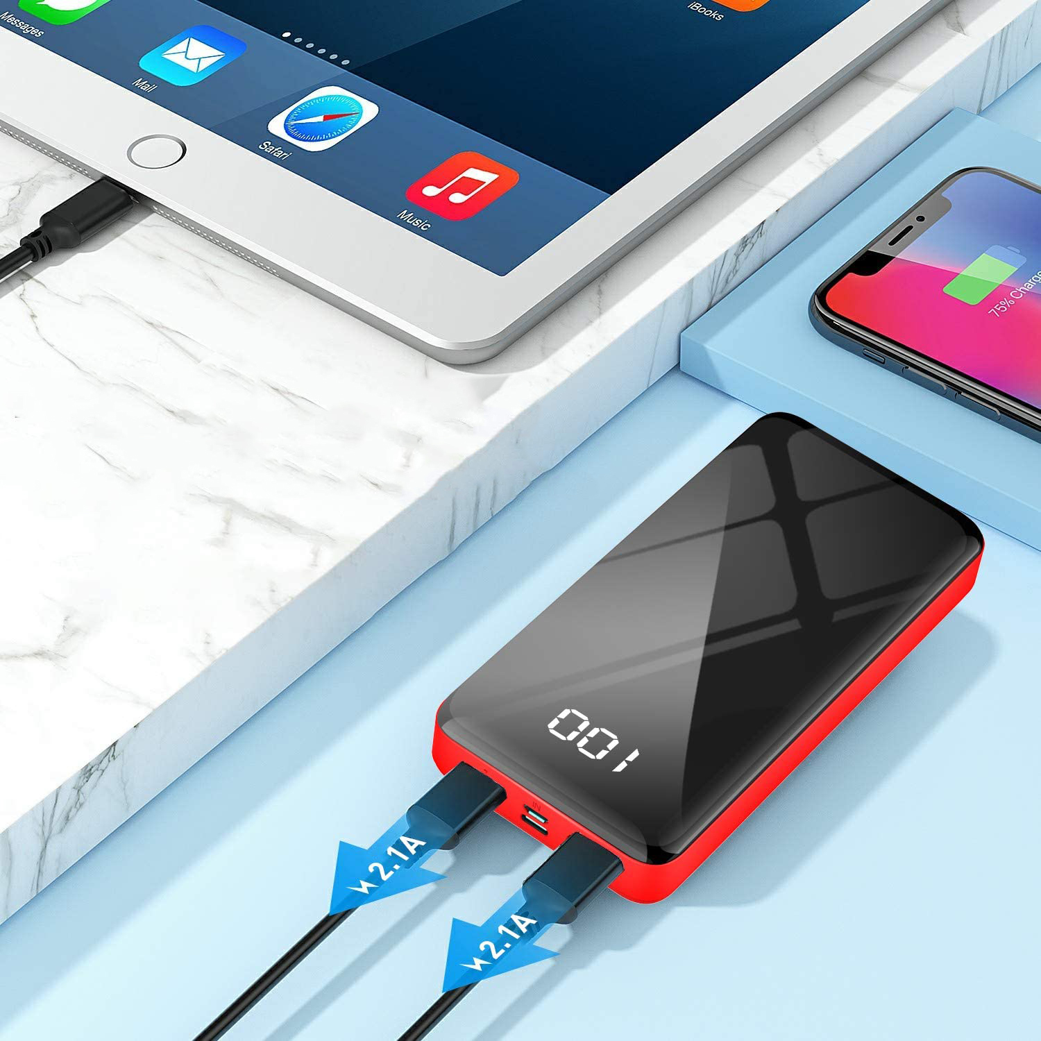 POWERBANK 30000mAh PRZENOŚNA ŁADOWARKA USB - obrazek 5