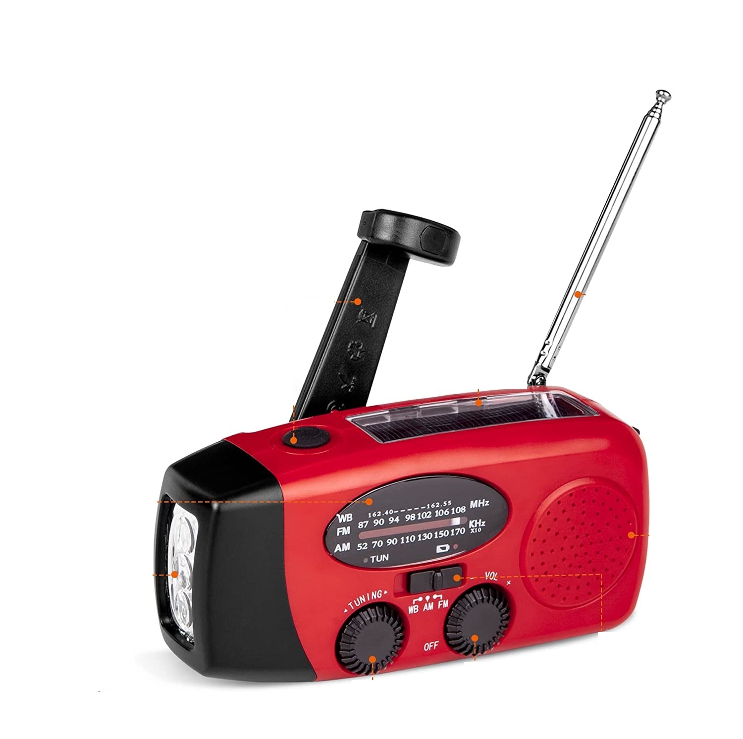 Solarne radio awaryjne z latarką