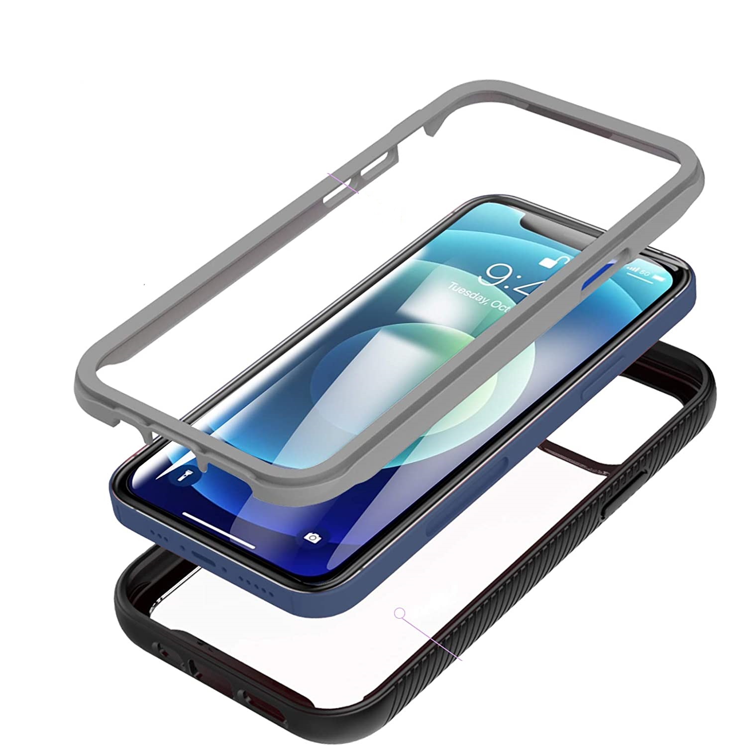 BESINPO Full Case Iphone 12/12 PRO 6,1 " - obrazek 2