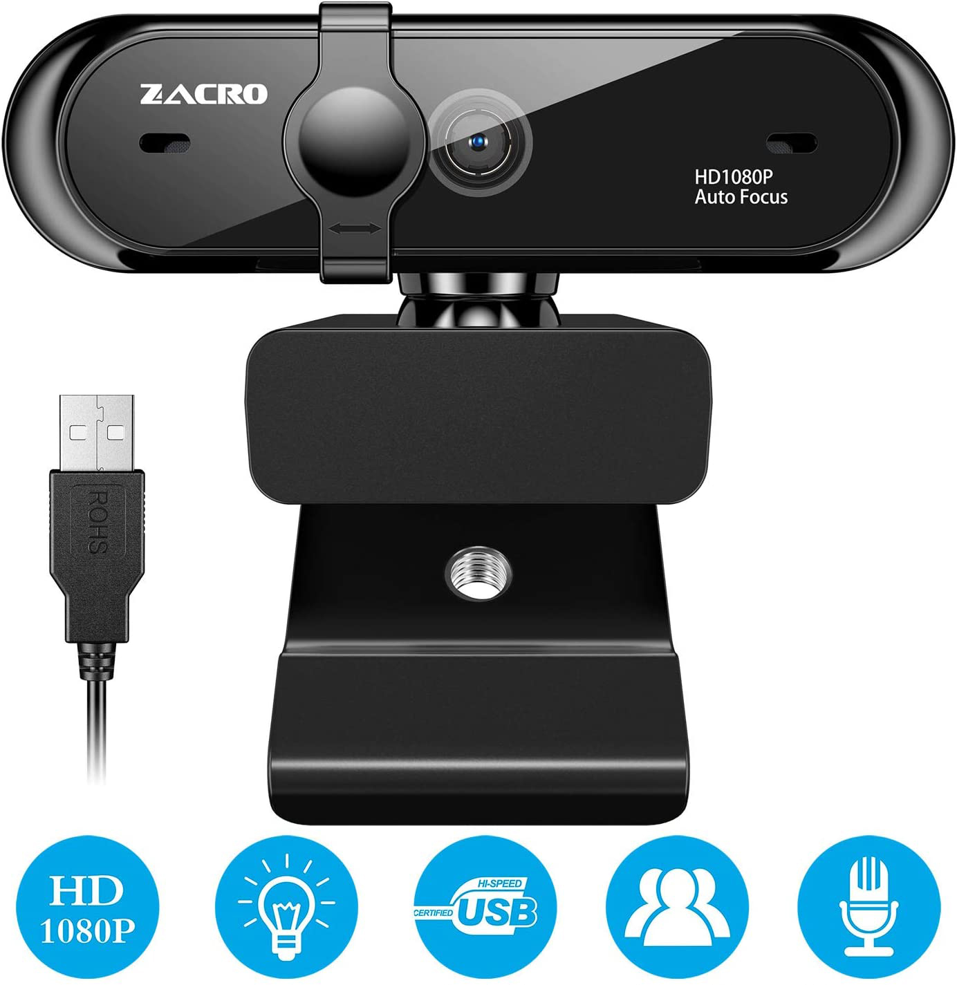 Zacro kamera internetowa z mikrofonem 1080p - obrazek 4