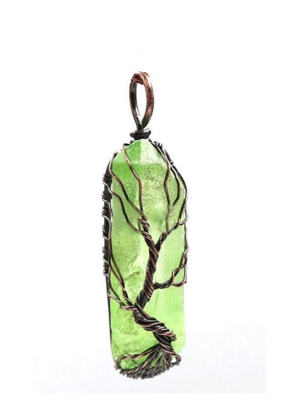 Zielony Kamień Kwarcowy do naszyjnika