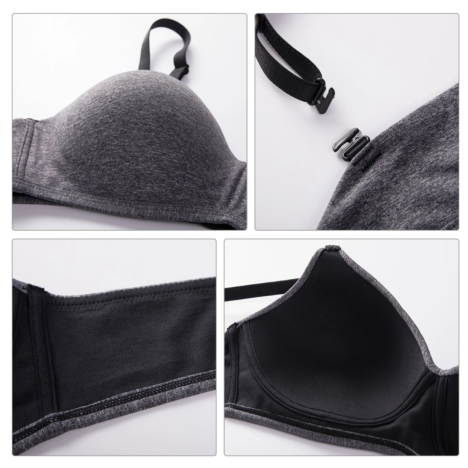 MEFIVOO Damski gładki biustonosz bez fiszbin 36DD - obrazek 5