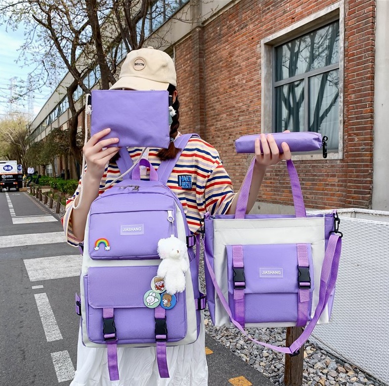 FASHION Plecak Szkolny dla Dziewczynki – Zestaw 4 w 1 - obrazek 3