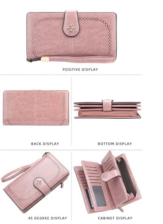 Elegancki damski portfel w kolorze brudnego różu - obrazek 2