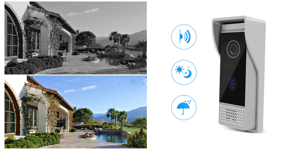 Jeatone 7" bezprzewodowy wideodomofon System wideo - obrazek 6