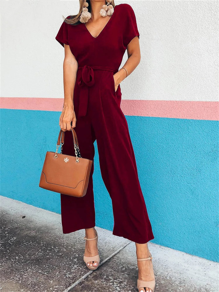 MAGICSHE Damski kombinezon z dekoltem V - obrazek 5