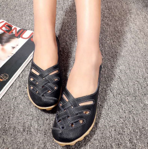 Baleriny damskie ze skóry ekologicznej - obrazek 4