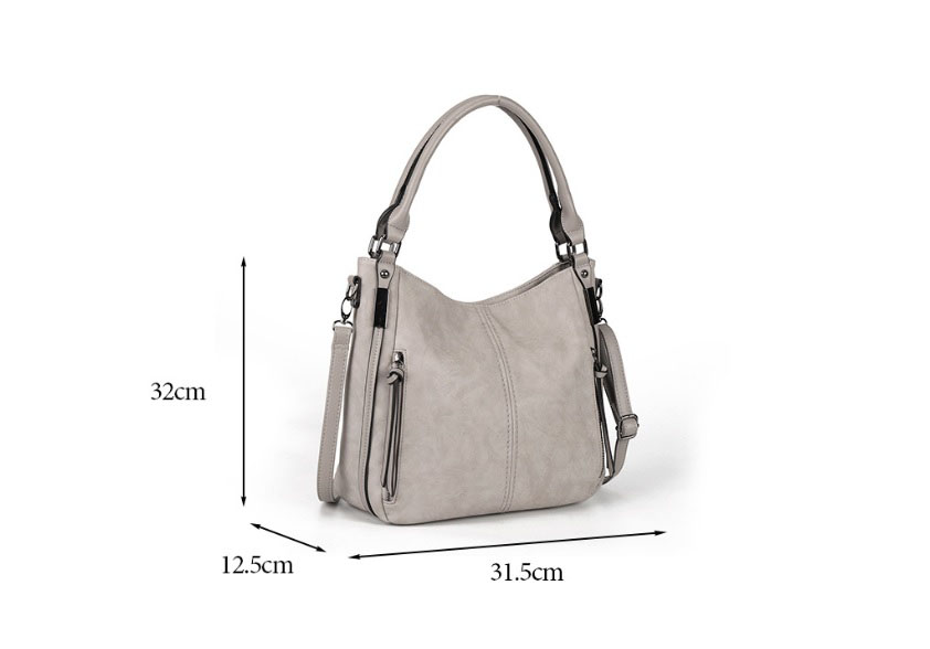 Damska torebka na ramię kremowa - obrazek 4