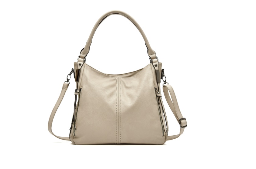 Damska torebka na ramię kremowa