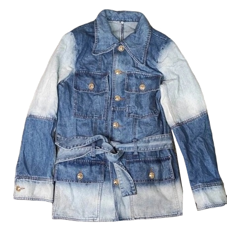 Damska przejściowa kurtka jeansowa