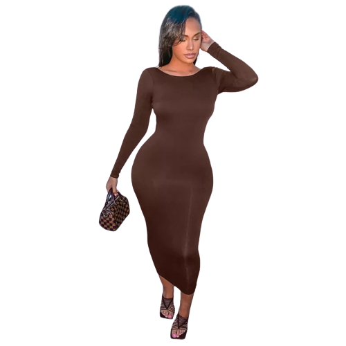 Ołówkowa sukienka z odkrytymi plecami