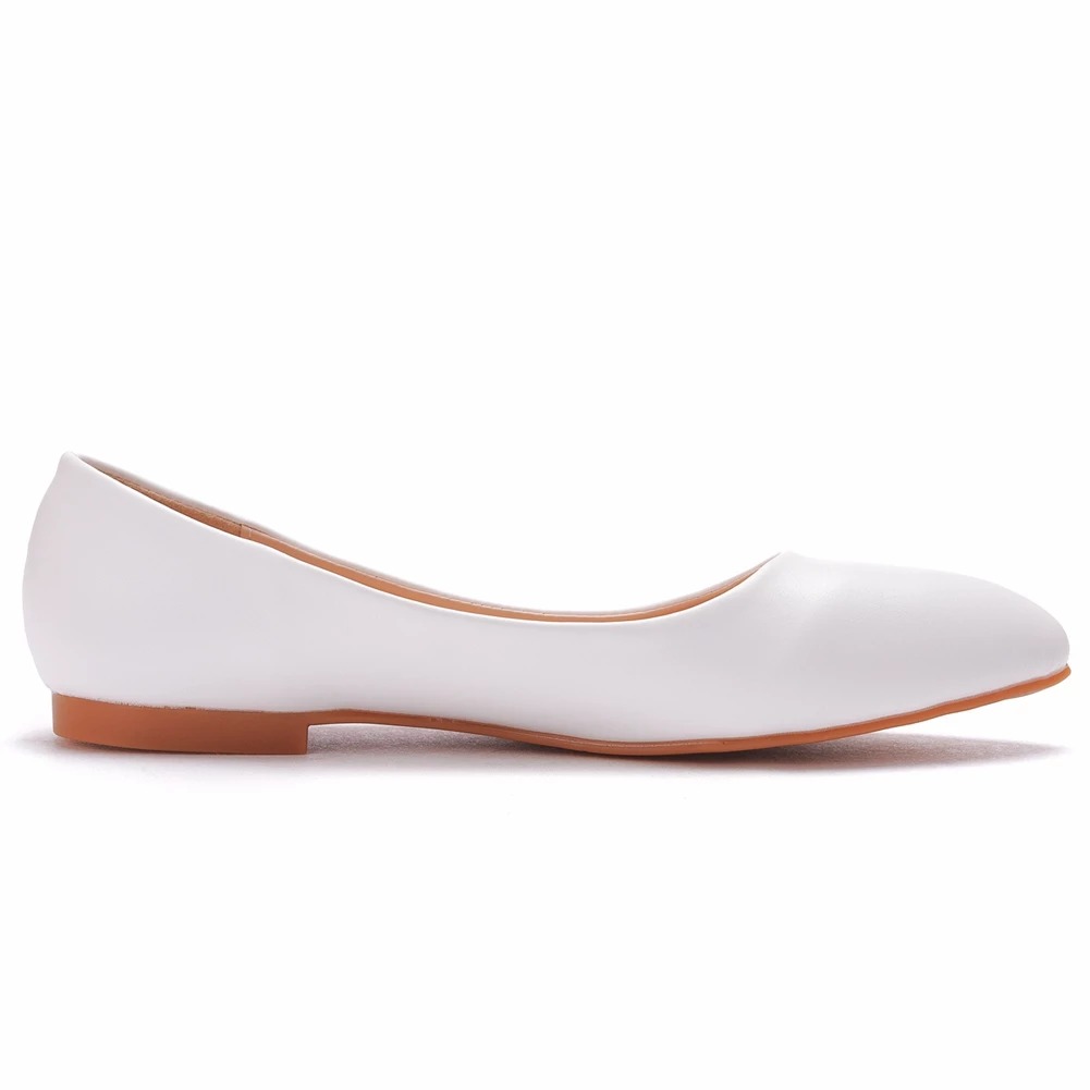 CRYSTAL QUEEN Baleriny damskie białe - obrazek 2