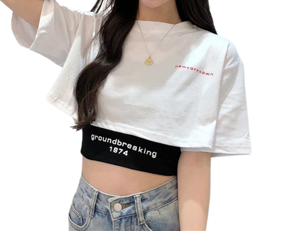 Damski zestaw 2w1 KOSZULKA+TOP