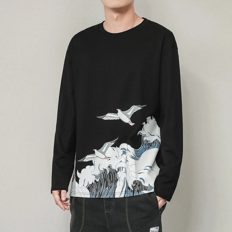 Bawełniana męska koszulka z nadrukiem - obrazek 2