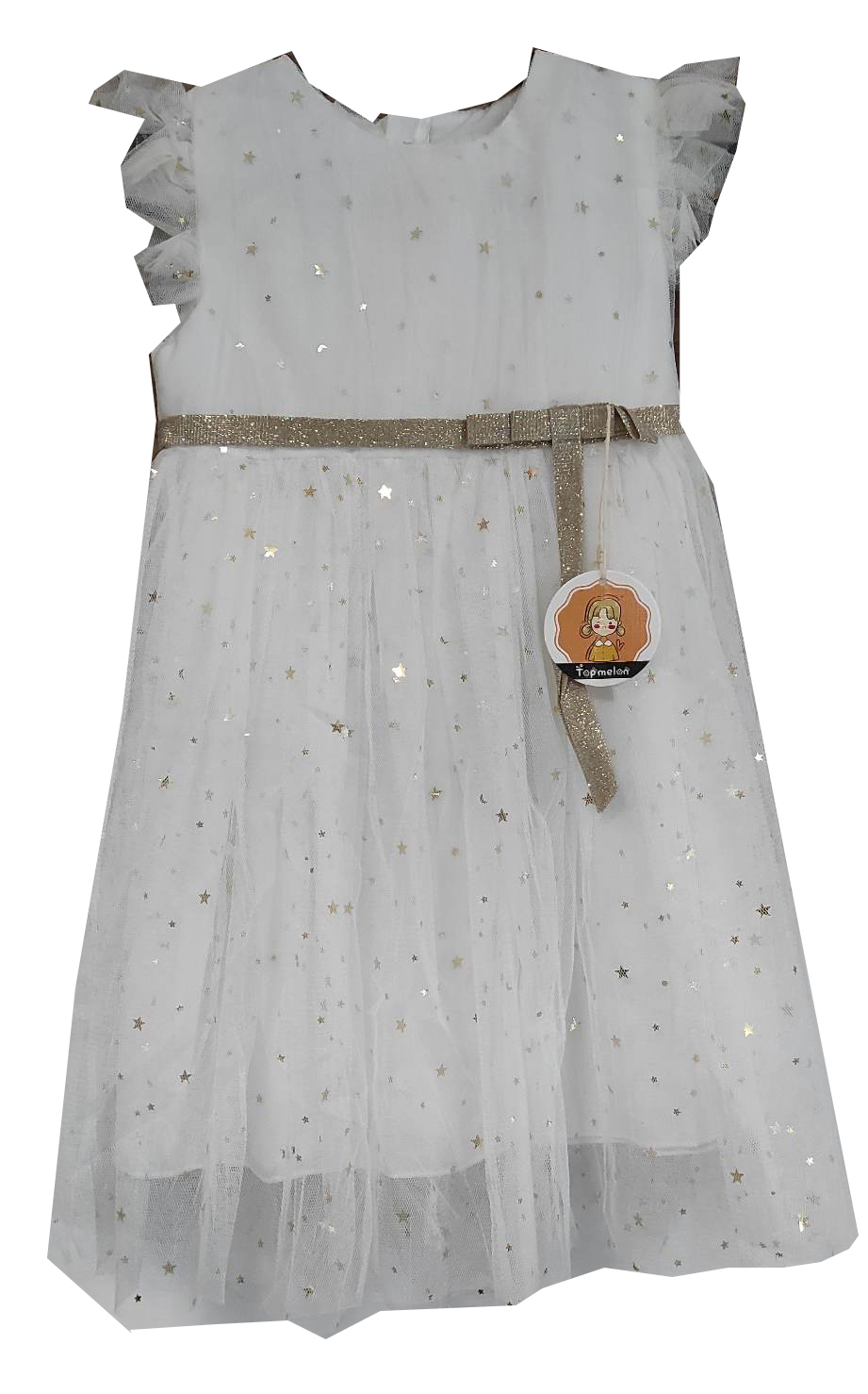 Topmelon Tiulowa dziecięca sukienka z gwiazdkami