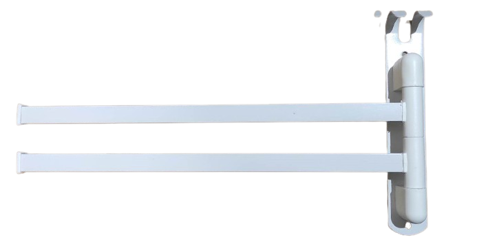 Wieszak na ręczniki podwójny biały 31cm