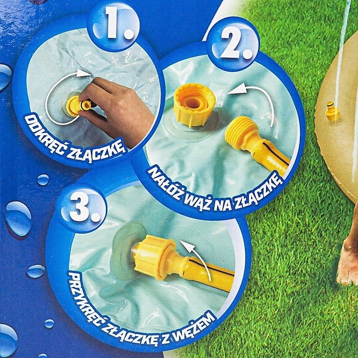 Mata wodna ogrodowa okrągła 170cm DINO - obrazek 2