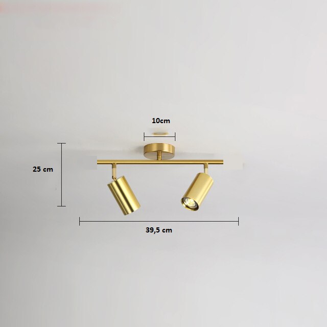 Regulowane oświetlenie sufitowe GU10 ZŁOTE - obrazek 2