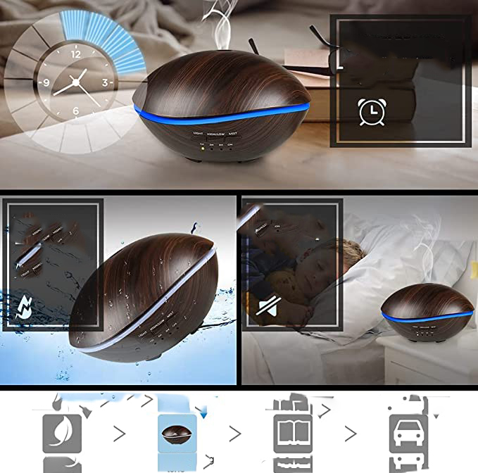 HAPPYGOO Nawilżacz ultradźwiękowy z olejkami eterycznymi - obrazek 2