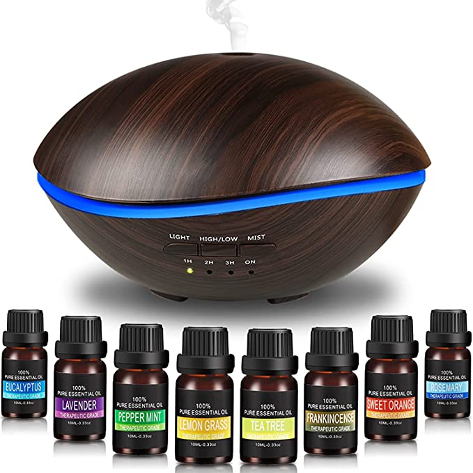 HAPPYGOO Nawilżacz ultradźwiękowy z olejkami eterycznymi