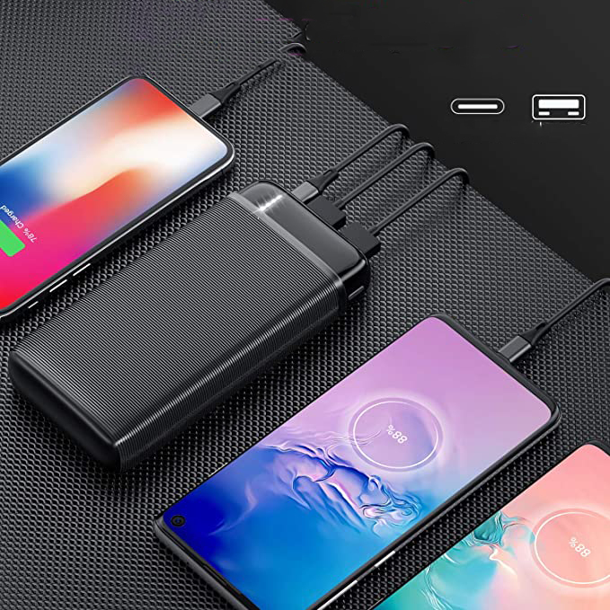 20000Mah Czarny PowerBank RN20 - obrazek 4