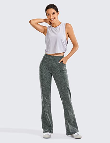 CRZ YOGA Spodnie dresowe dzwony z kieszeniami - obrazek 3