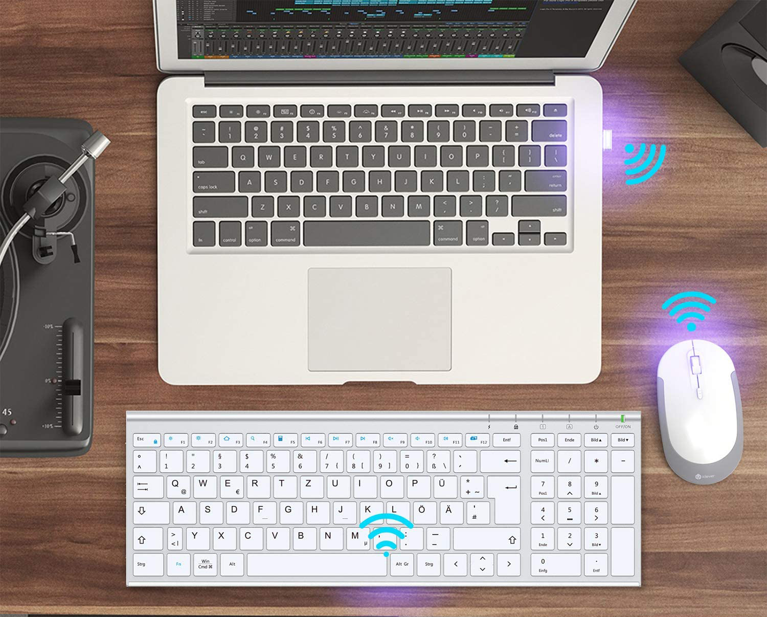 KLAWIATURA+Mysz BEZPRZEWODOWA ICLEVER IC-GK03 - obrazek 3