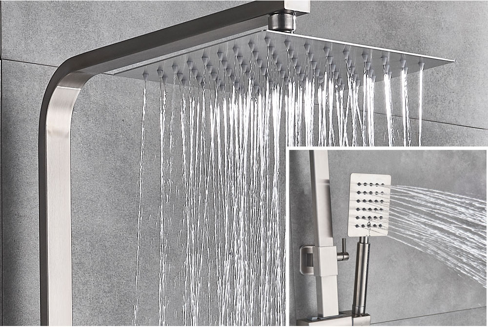 Zestaw prysznicowy z deszczownicą mat chrom - obrazek 3