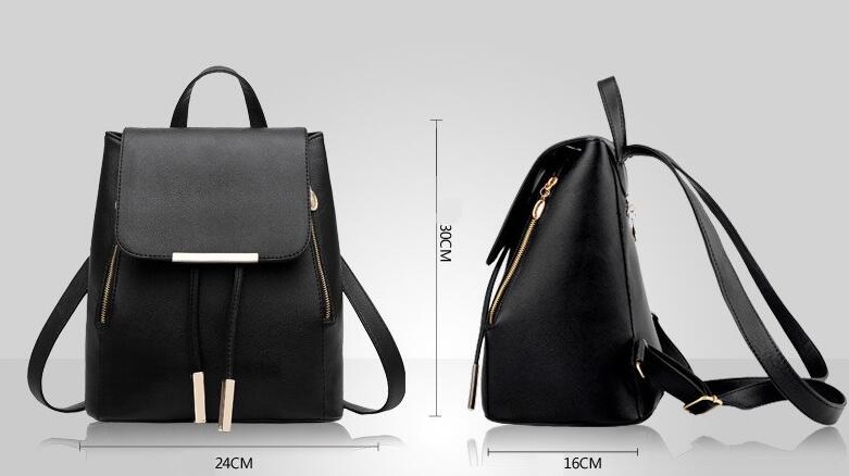 Damski plecak Casual Czarny - obrazek 4