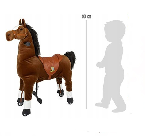 Small Foot 9905 Duży koń na kółkach Błyskawica - obrazek 2