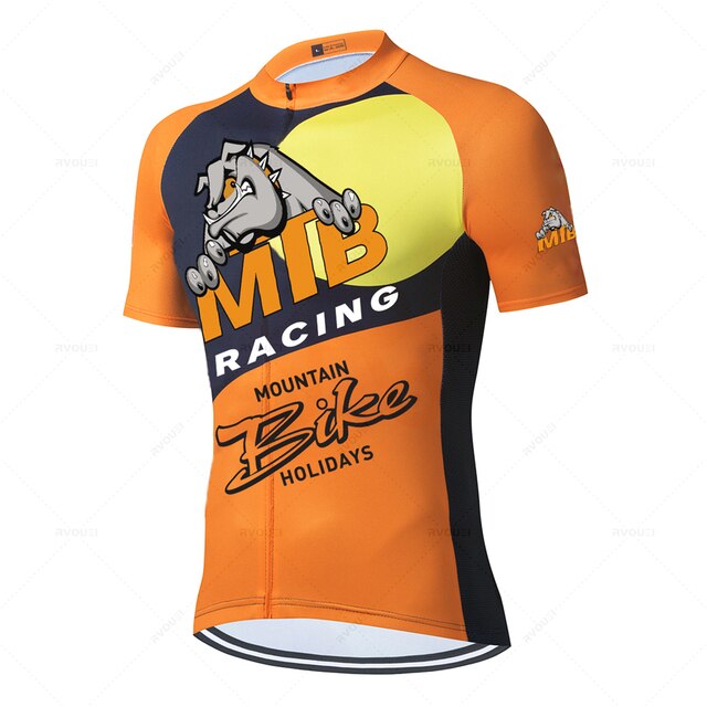 MTB RACING Koszulka rowerowa z nadrukiem