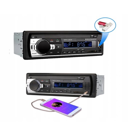 RADIO SAMOCHODOWE BLUETOOTH MIKROFON USB JSD520 - obrazek 2