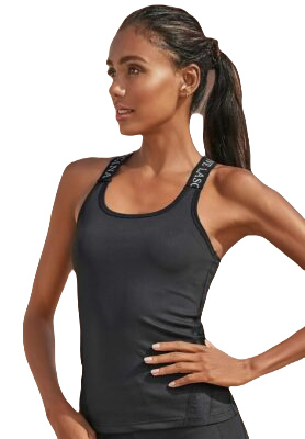 LASCANA ACTIVE Sportowy top w kolorze czarnym