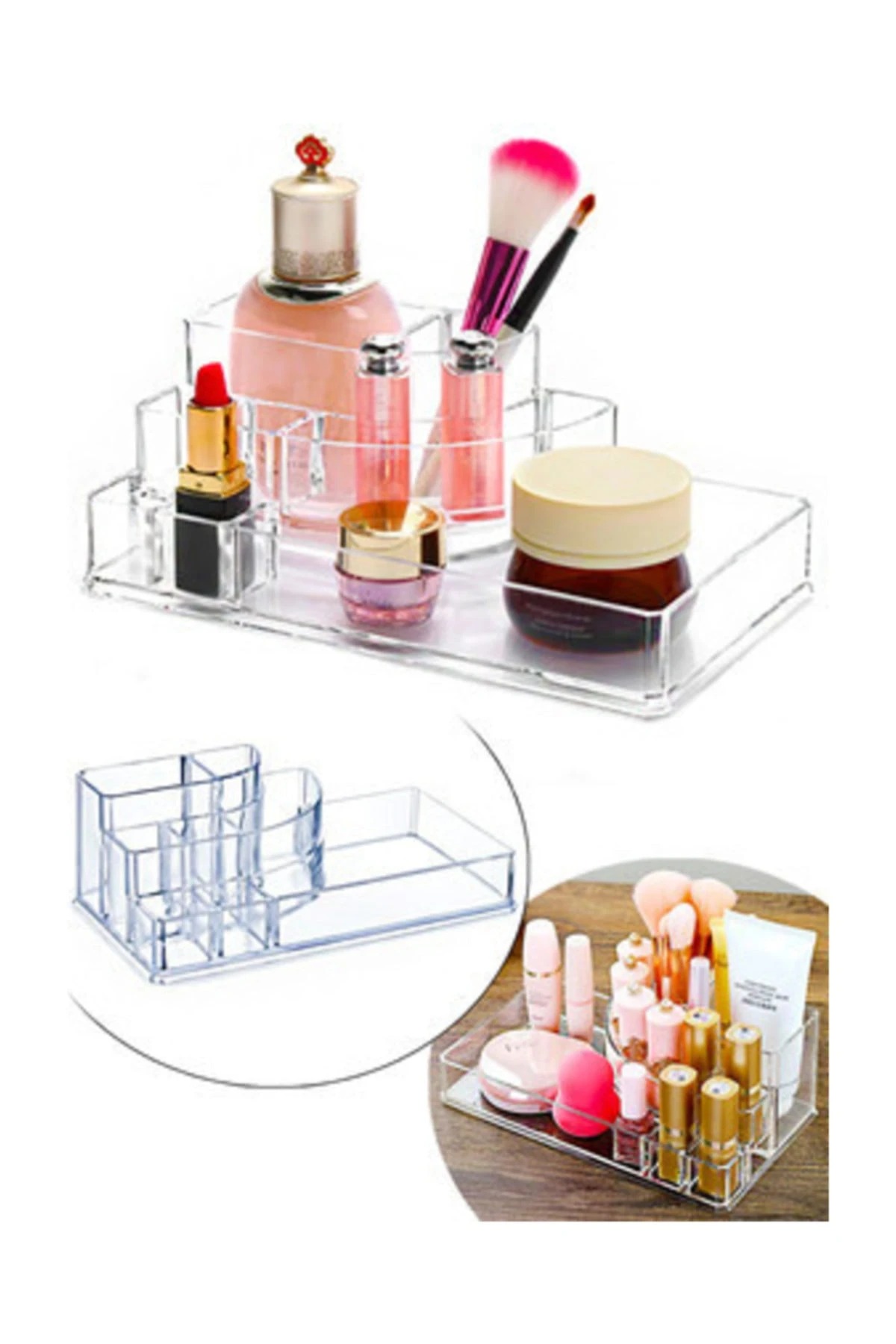 Organizer na kosmetyki bezbarwny - obrazek 2