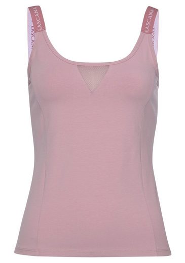 LASCANA ACTIVE Sportowy top na ramiączkach i siateczkową wstawką - obrazek 2