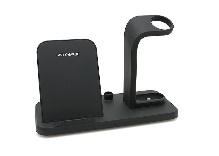 FAST CHARGER Ładowarka bezprzewodowa 3w1 Czarna - obrazek 2