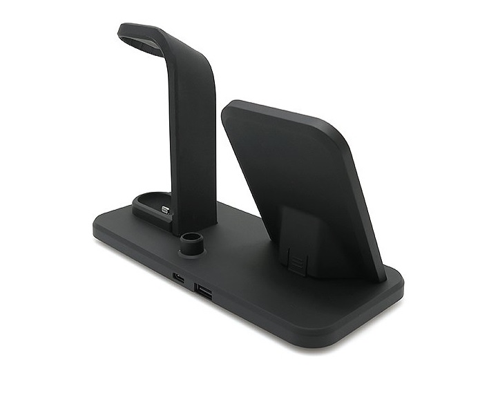 FAST CHARGER Ładowarka bezprzewodowa 3w1 Czarna - obrazek 3