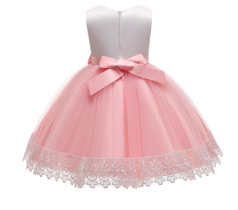 Tiulowa sukienka księżniczka z kokardą - obrazek 3