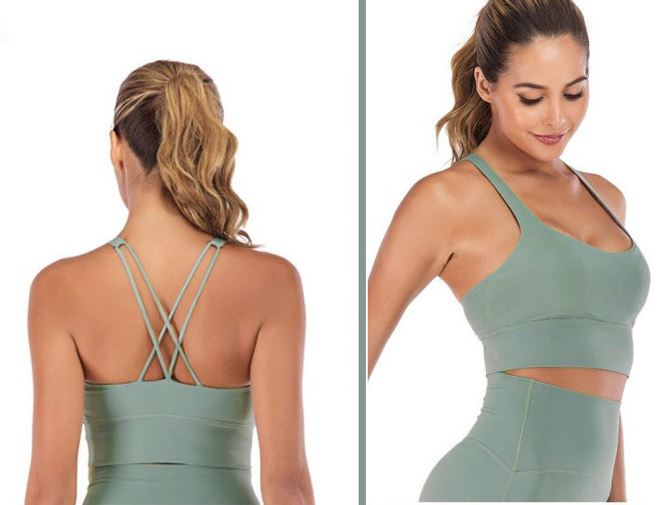 Dwuczęściowy komplet fitness zielony - obrazek 5