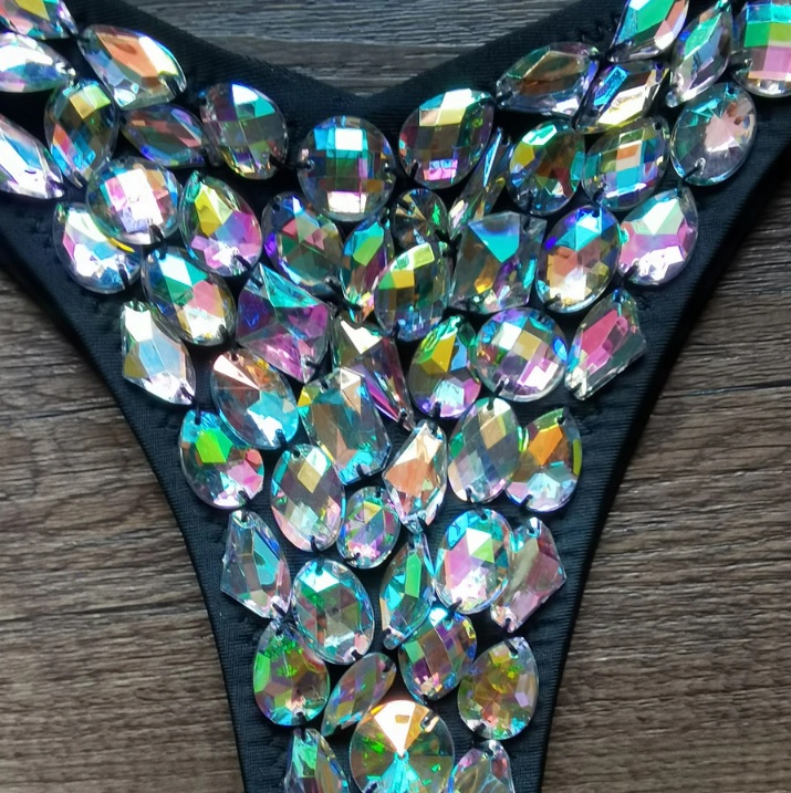 Kryształowe dwuczęściowe bikini z push-up - obrazek 3