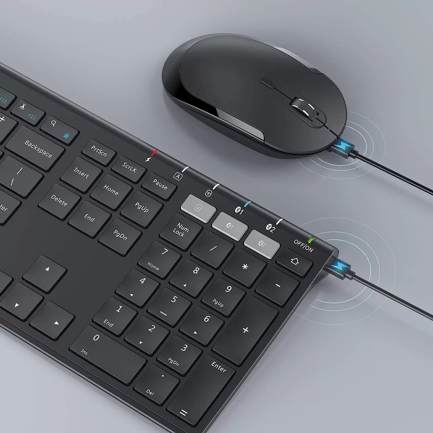 Jelly Comb KS15BS-3 Bezprzewodowa mysz z klawiaturą - obrazek 2