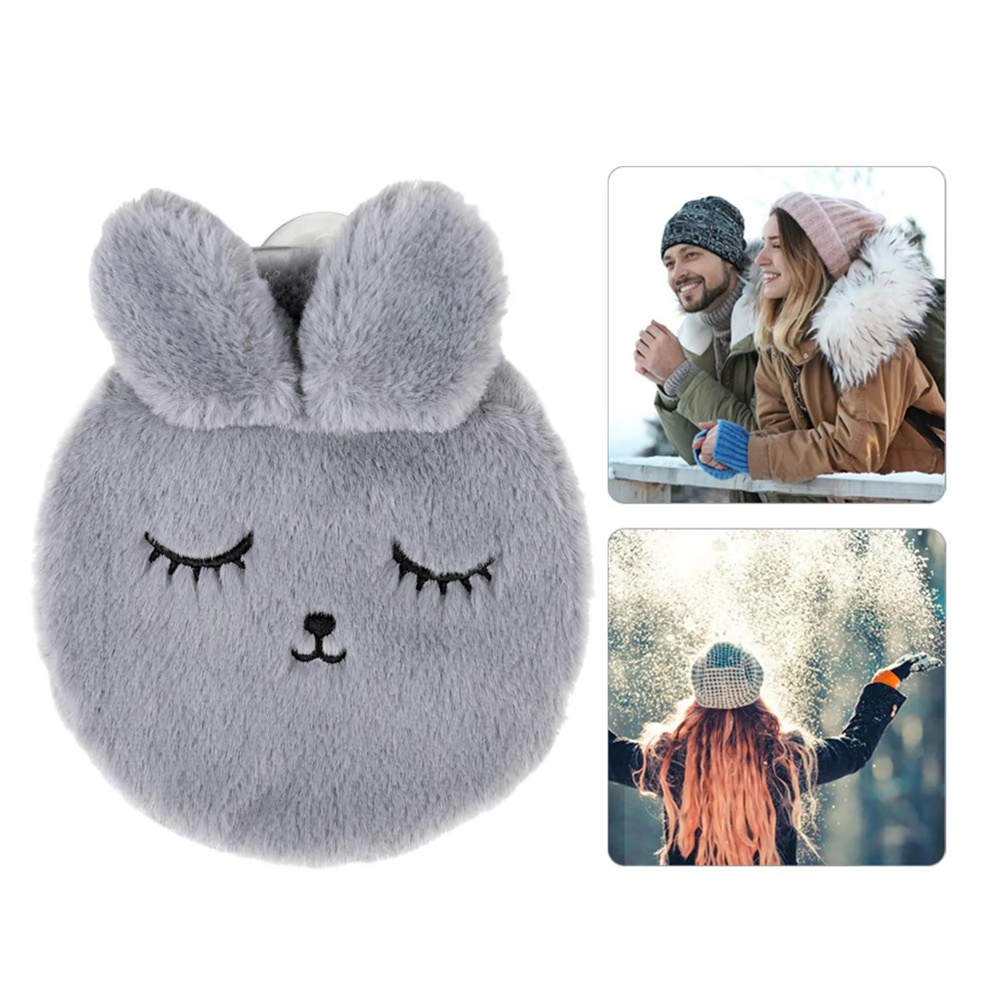 Pluszowy termofor ogrzewacz Królik 300ml - obrazek 4