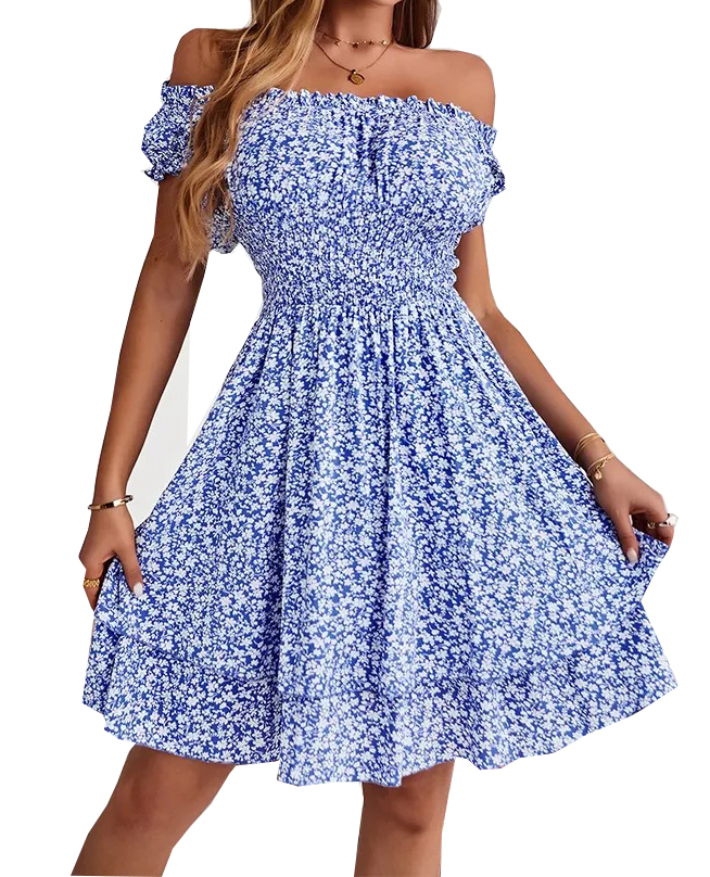 MAGICSHE Sukienka letnia z nadrukiem kwiatowym