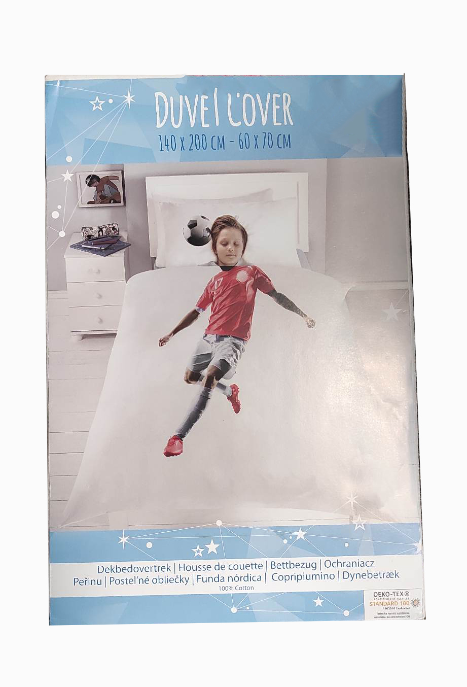DUVET COVER Bawełniana dziecięca pościel 140 x 200 Piłkarz