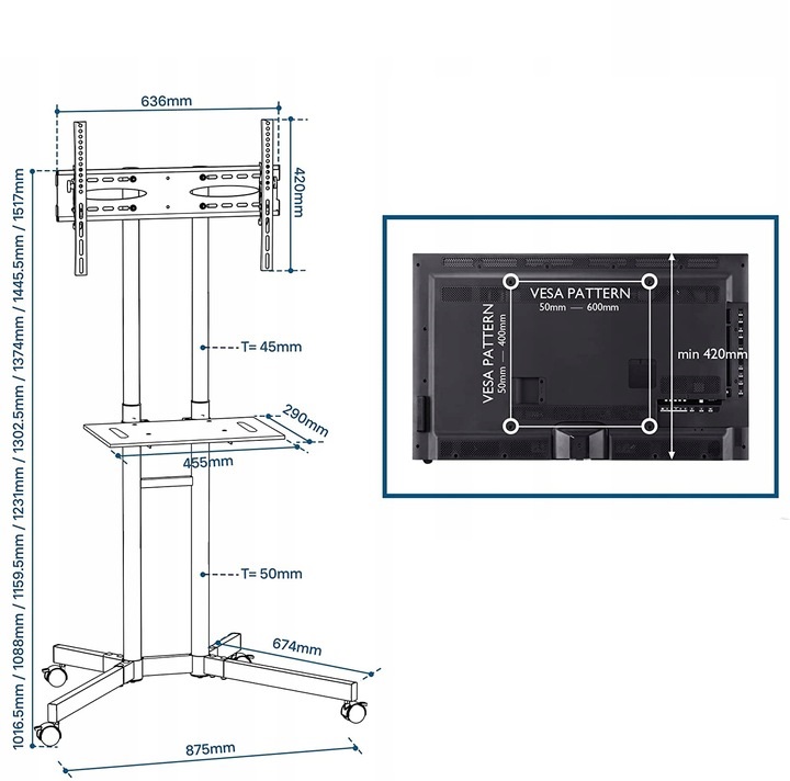 mobilny solidny stojak BONTEC FN411 - obrazek 2