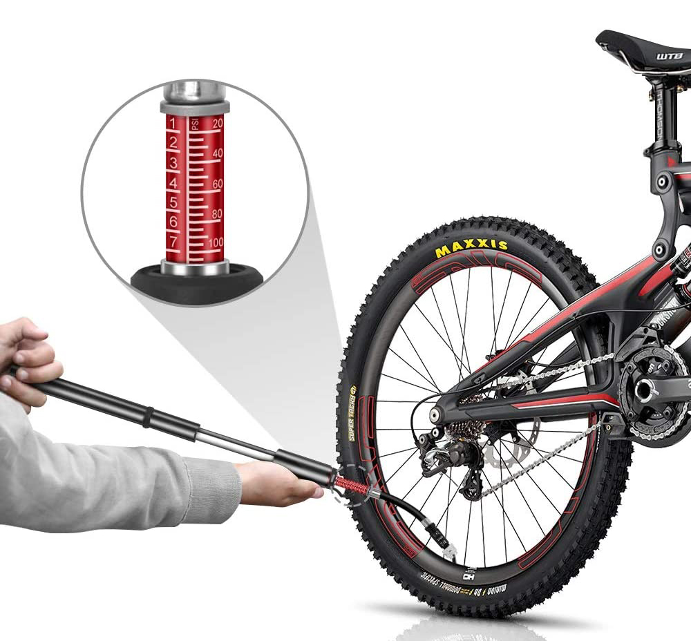 Reesibi pompka rowerowa z manometrem 150 PSI - obrazek 3